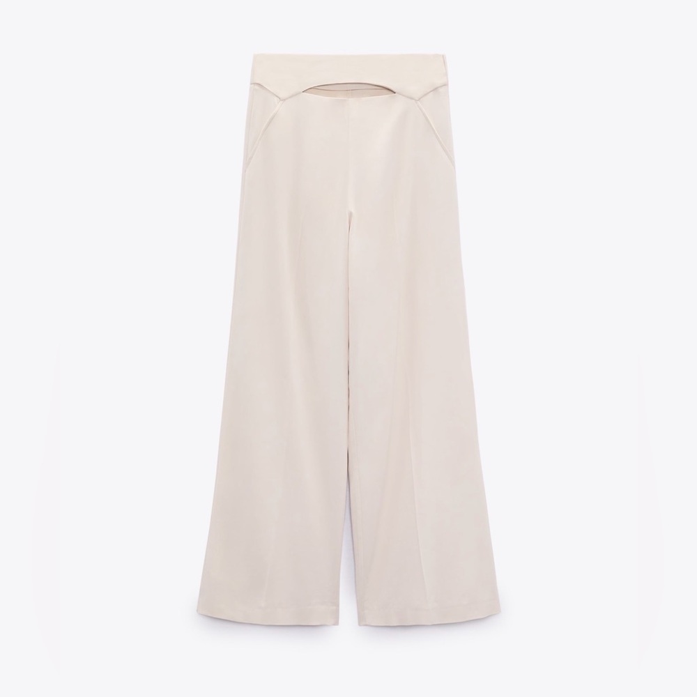 Zara Vented Wide-Leg Pants - Size XS